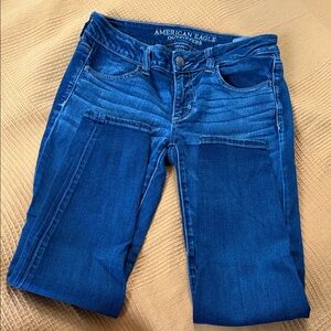 American Eagle Outfitters Women's Dark Blue Skinny Jeans